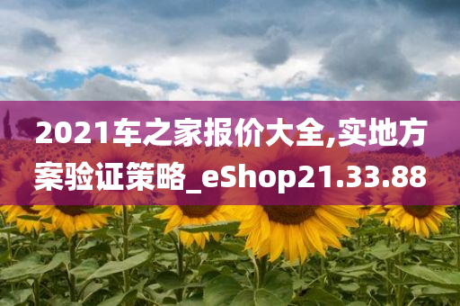 2021车之家报价大全,实地方案验证策略_eShop21.33.88