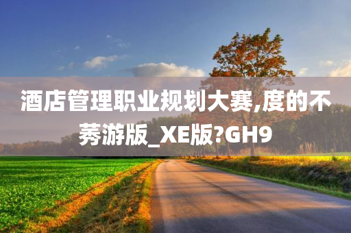 酒店管理职业规划大赛,度的不莠游版_XE版?GH9