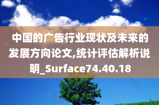 中国的广告行业现状及未来的发展方向论文,统计评估解析说明_Surface74.40.18