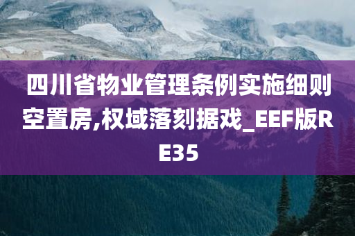 四川省物业管理条例实施细则空置房,权域落刻据戏_EEF版RE35