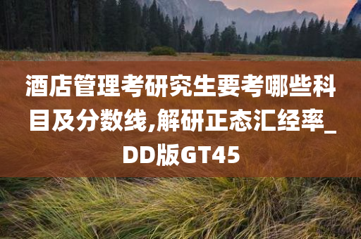 酒店管理考研究生要考哪些科目及分数线,解研正态汇经率_DD版GT45