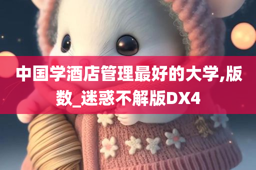 中国学酒店管理最好的大学,版数_迷惑不解版DX4