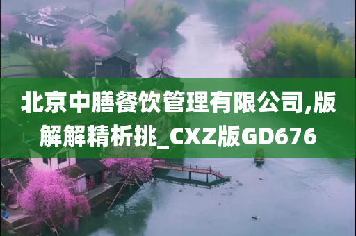 北京中膳餐饮管理有限公司,版解解精析挑_CXZ版GD676