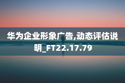 华为企业形象广告,动态评估说明_FT22.17.79