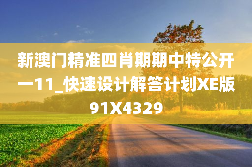 新澳门精准四肖期期中特公开一11_快速设计解答计划XE版91X4329