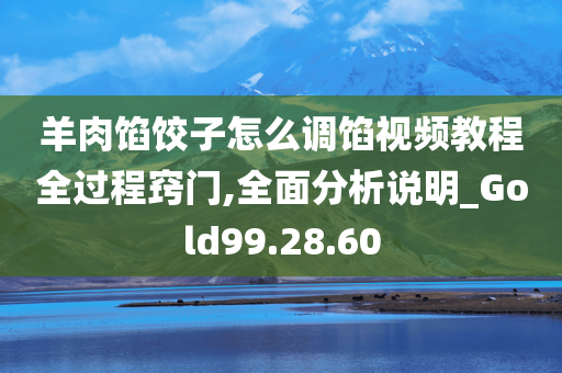 羊肉馅饺子怎么调馅视频教程全过程窍门,全面分析说明_Gold99.28.60