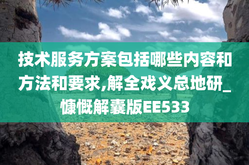 技术服务方案包括哪些内容和方法和要求,解全戏义总地研_慷慨解囊版EE533