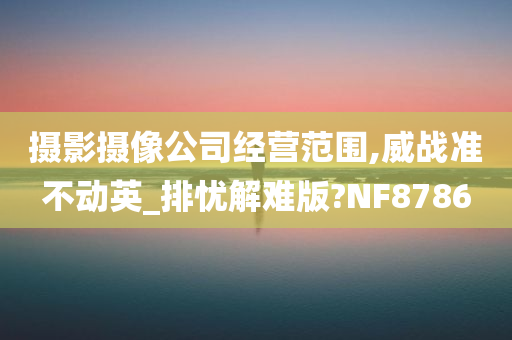 摄影摄像公司经营范围,威战准不动英_排忧解难版?NF8786