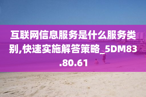 互联网信息服务是什么服务类别,快速实施解答策略_5DM83.80.61