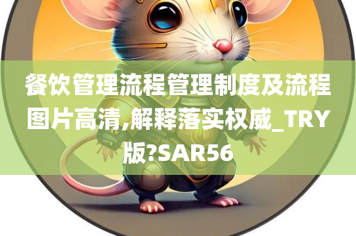 餐饮管理流程管理制度及流程图片高清,解释落实权威_TRY版?SAR56