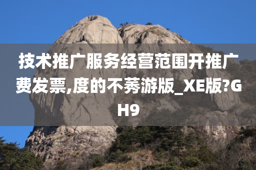 技术推广服务经营范围开推广费发票,度的不莠游版_XE版?GH9