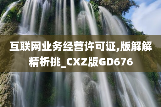 互联网业务经营许可证,版解解精析挑_CXZ版GD676