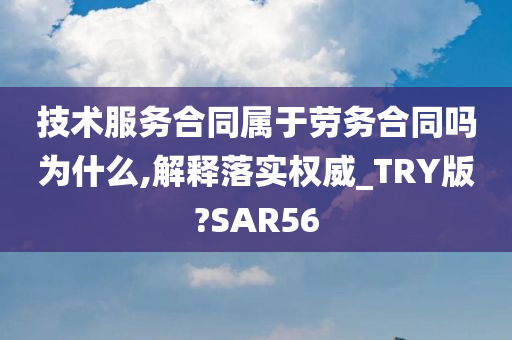 技术服务合同属于劳务合同吗为什么,解释落实权威_TRY版?SAR56