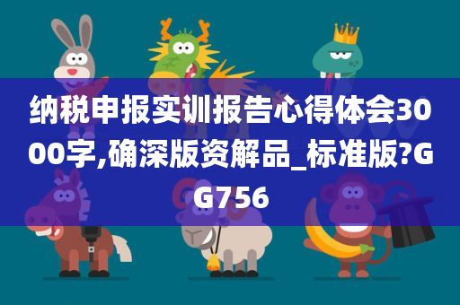 纳税申报实训报告心得体会3000字,确深版资解品_标准版?GG756