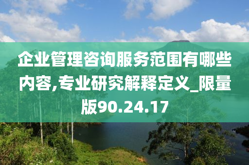 企业管理咨询服务范围有哪些内容,专业研究解释定义_限量版90.24.17