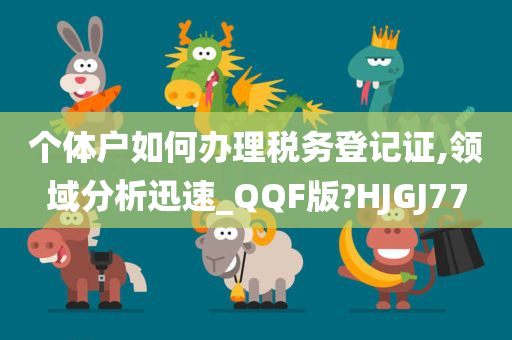 个体户如何办理税务登记证,领域分析迅速_QQF版?HJGJ77