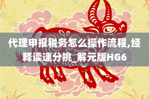 代理申报税务怎么操作流程,经释读速分挑_解元版HG6