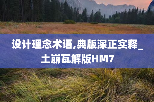 设计理念术语,典版深正实释_土崩瓦解版HM7