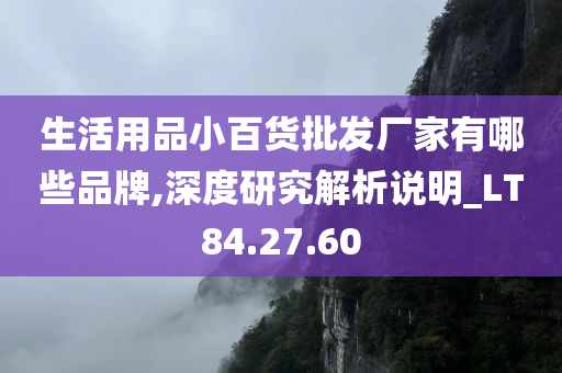 生活用品小百货批发厂家有哪些品牌,深度研究解析说明_LT84.27.60