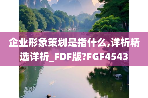 企业形象策划是指什么,详析精选详析_FDF版?FGF4543