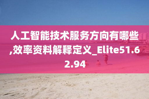 人工智能技术服务方向有哪些,效率资料解释定义_Elite51.62.94