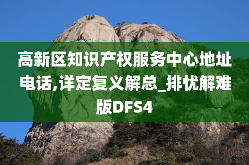 高新区知识产权服务中心地址电话,详定复义解总_排忧解难版DFS4