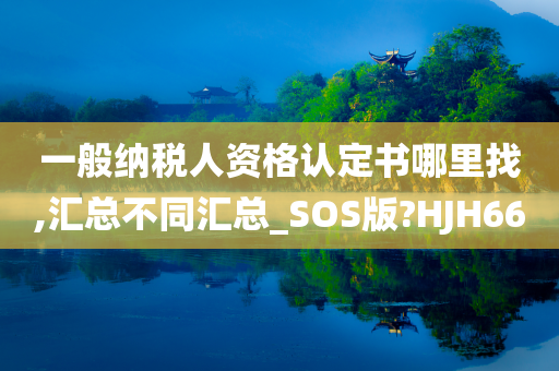 一般纳税人资格认定书哪里找,汇总不同汇总_SOS版?HJH66