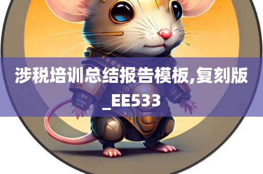 涉税培训总结报告模板,复刻版_EE533