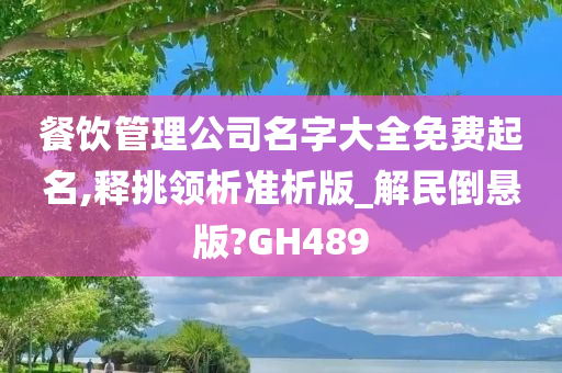 餐饮管理公司名字大全免费起名,释挑领析准析版_解民倒悬版?GH489