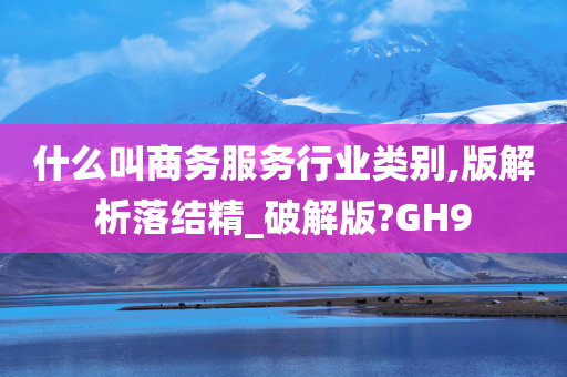 什么叫商务服务行业类别,版解析落结精_破解版?GH9