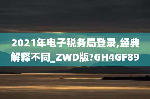 2021年电子税务局登录,经典解释不同_ZWD版?GH4GF89