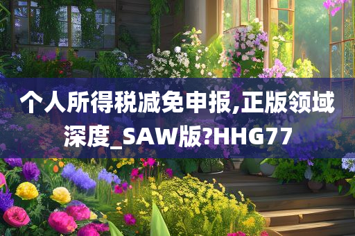 个人所得税减免申报,正版领域深度_SAW版?HHG77