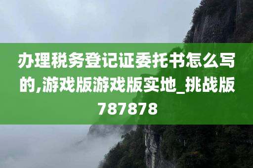 办理税务登记证委托书怎么写的,游戏版游戏版实地_挑战版787878