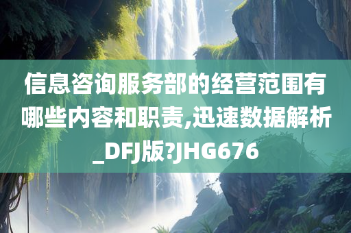 信息咨询服务部的经营范围有哪些内容和职责,迅速数据解析_DFJ版?JHG676