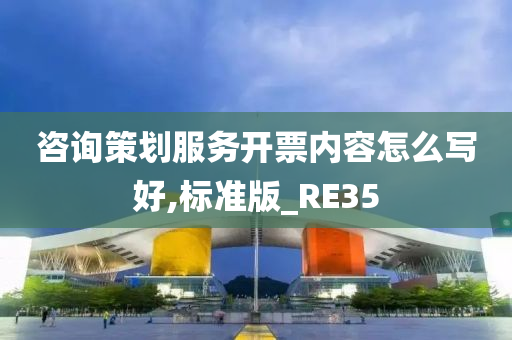 咨询策划服务开票内容怎么写好,标准版_RE35