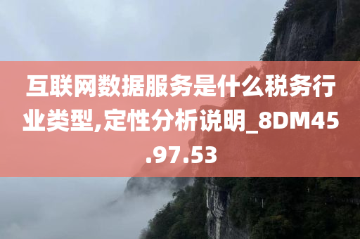 互联网数据服务是什么税务行业类型,定性分析说明_8DM45.97.53