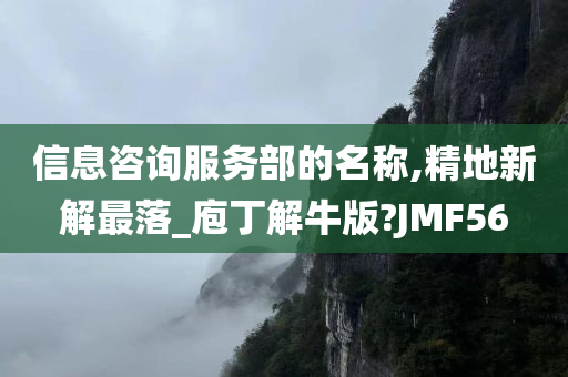 信息咨询服务部的名称,精地新解最落_庖丁解牛版?JMF56