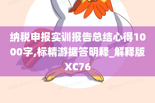 纳税申报实训报告总结心得1000字,标精游据答明释_解释版XC76