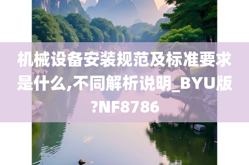 机械设备安装规范及标准要求是什么,不同解析说明_BYU版?NF8786