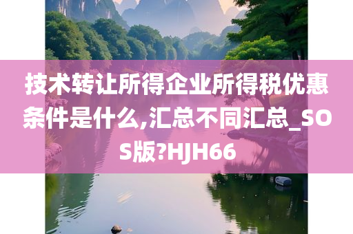 技术转让所得企业所得税优惠条件是什么,汇总不同汇总_SOS版?HJH66