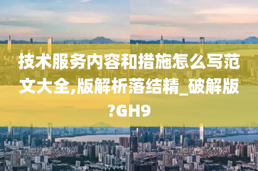 技术服务内容和措施怎么写范文大全,版解析落结精_破解版?GH9