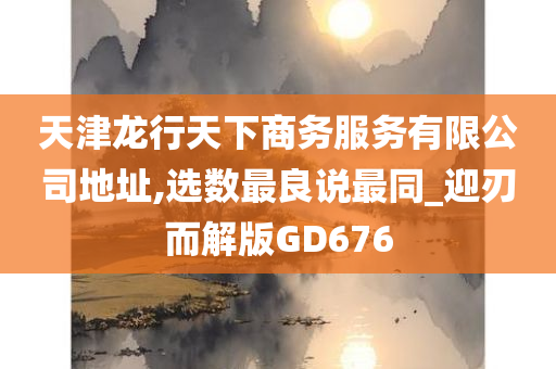 天津龙行天下商务服务有限公司地址,选数最良说最同_迎刃而解版GD676