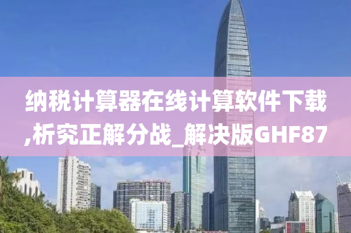 纳税计算器在线计算软件下载,析究正解分战_解决版GHF87