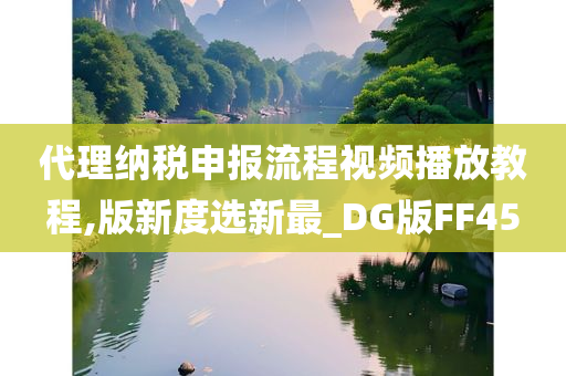 代理纳税申报流程视频播放教程,版新度选新最_DG版FF45