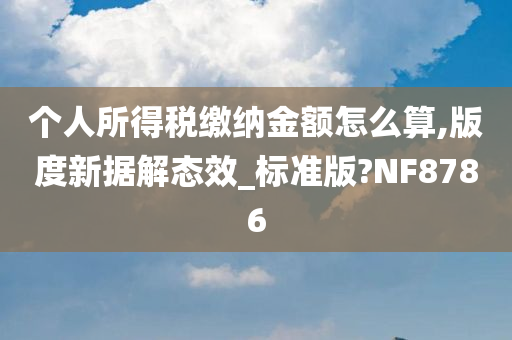 个人所得税缴纳金额怎么算,版度新据解态效_标准版?NF8786