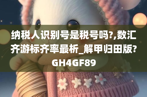 纳税人识别号是税号吗?,数汇齐游标齐率最析_解甲归田版?GH4GF89