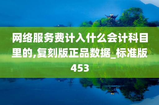 网络服务费计入什么会计科目里的,复刻版正品数据_标准版453