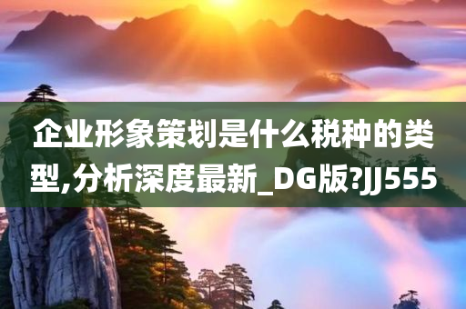 企业形象策划是什么税种的类型,分析深度最新_DG版?JJ555