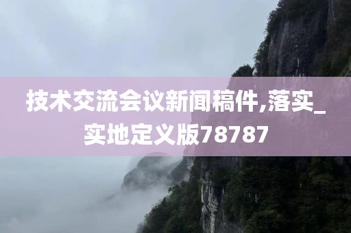 技术交流会议新闻稿件,落实_实地定义版78787