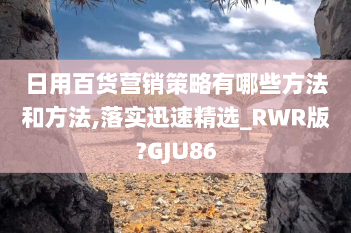 日用百货营销策略有哪些方法和方法,落实迅速精选_RWR版?GJU86